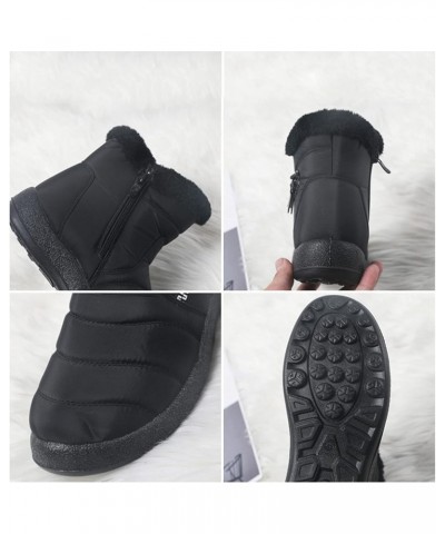 Women Snow Boots Winter Shoes with Plush Lined Warm Slip On Boots for Women Waterproof Booties Outdoor Shoes Black-c $15.18 O...