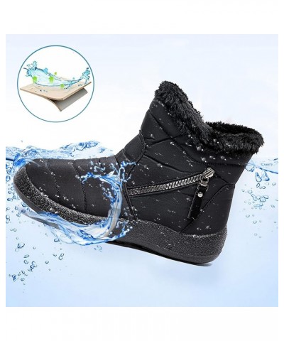 Women Snow Boots Winter Shoes with Plush Lined Warm Slip On Boots for Women Waterproof Booties Outdoor Shoes Black-c $15.18 O...