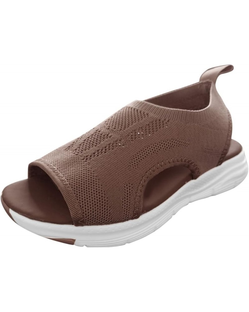 Summer Sandals for Women 2024 Sport Sandals for Women Orthopedic Sandals Washable Slingback Orthopedic Sandals Brown Lightnin...