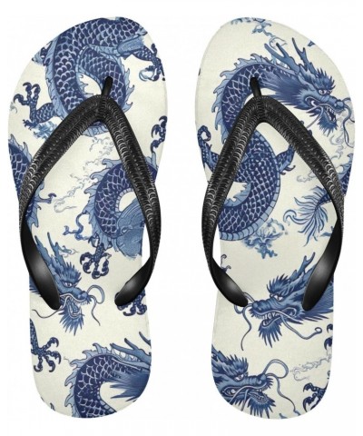 Chinese Dragon Pattern Flip Flop Sandal Men's and Women's Summer Sandal | Beach & Water Shoes(46) $13.99 Sandals