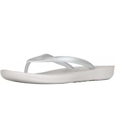 women's Iqushion Pearlized Ergonomic Flip-flops Wedge Sandal, 0 Silver $17.13 Sandals