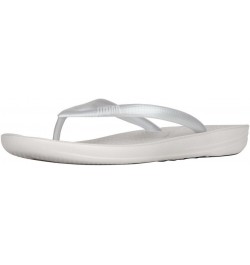 women's Iqushion Pearlized Ergonomic Flip-flops Wedge Sandal, 0 Silver $17.13 Sandals