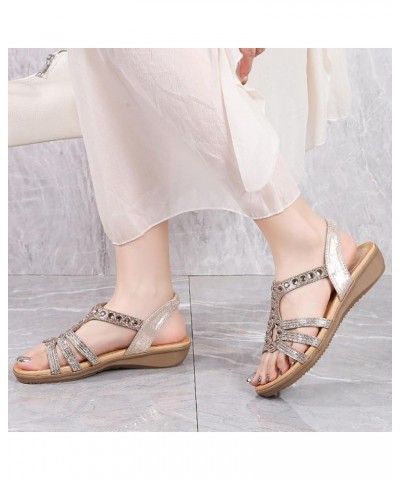 Flat Sandals for Women Platform Wedge Shoes Comfort Orthotic Sandal Lace Up Summer Flip Flops Casual Walking Slip-on 168-ixpy...