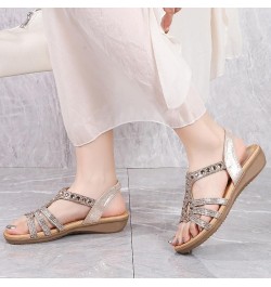 Flat Sandals for Women Platform Wedge Shoes Comfort Orthotic Sandal Lace Up Summer Flip Flops Casual Walking Slip-on 168-ixpy...