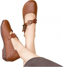 Women's Flats Shoes Women Shoes Flats Women's Ballet Flats Round Toe On Flats Brown $18.56 Flats