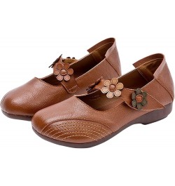 Women's Flats Shoes Women Shoes Flats Women's Ballet Flats Round Toe On Flats Brown $18.56 Flats