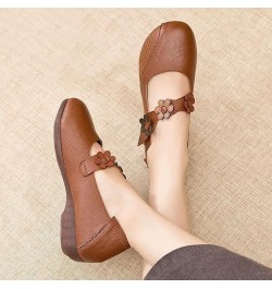 Women's Flats Shoes Women Shoes Flats Women's Ballet Flats Round Toe On Flats Brown $18.56 Flats