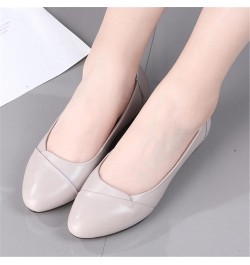 Women's Dolly Shoes, Ballerinas Loafers Shoes Soft Sole Flat Shoes Casual Middle-Aged and Elderly Comfortable Leather Shoes,B...