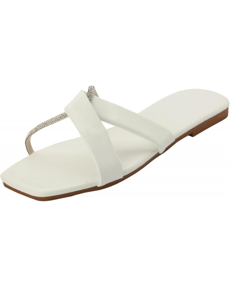 Dress Beach Flip Flop For Women Platform Slippers For Women Dressy Sandals Women Slides Comfortable Sandals W White-d $18.70 ...