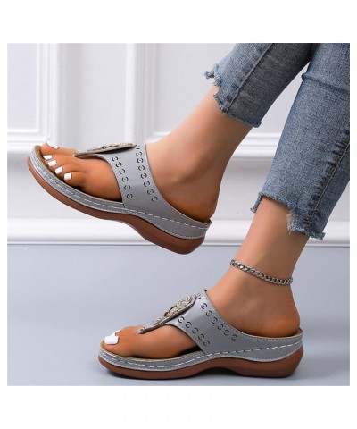 Women Comfortable Slippers Leather Hollow Rhinestone Flip Flops Walking Sandals Orthopedic Arch Support Thong Sandals Casual ...