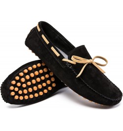 Men's Loafers Round Toe PU Leather Moccasins Boat Shoes Flat Heel Flexible Lightweight Casual Slip On Black $29.12 Loafers & ...