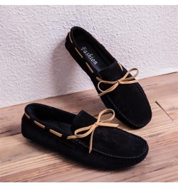 Men's Loafers Round Toe PU Leather Moccasins Boat Shoes Flat Heel Flexible Lightweight Casual Slip On Black $29.12 Loafers & ...