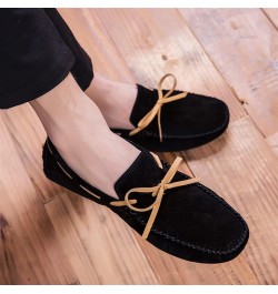 Men's Loafers Round Toe PU Leather Moccasins Boat Shoes Flat Heel Flexible Lightweight Casual Slip On Black $29.12 Loafers & ...