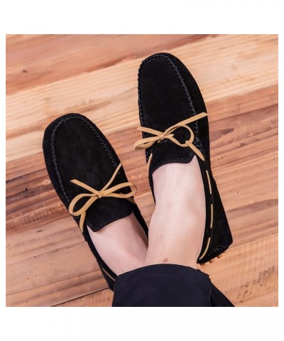 Men's Loafers Round Toe PU Leather Moccasins Boat Shoes Flat Heel Flexible Lightweight Casual Slip On Black $29.12 Loafers & ...