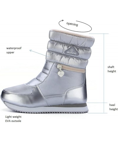 Women's Waterproof Winter Snow Boots Lightweight Warm Faux Fur Lined Mid-Calf Booties Warm WaterProof No-Slip Lightweight F62...