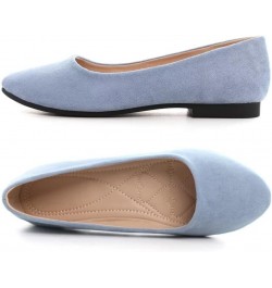 Women's Comfortable Slip On Ballet Shoes Square Toe Dress Flats Soft Walking Flats Upgrade Magnolia $17.14 Flats