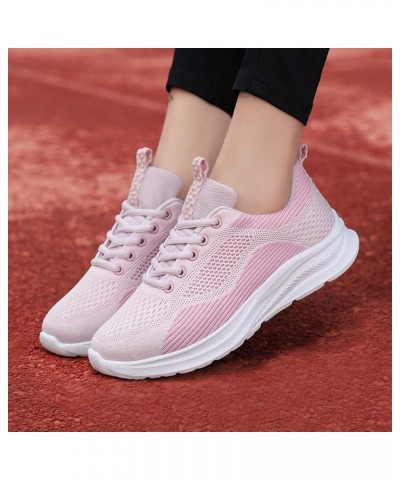 Workout Sneakers for Women 2022, Slip On Breathe Mesh Walking Shoes Women Sneakers Wedge Platform Loafers Z 15-pink $14.12 At...