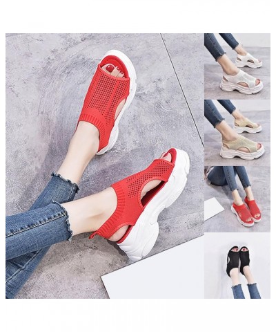 Womens Orthopedic Shoes, Platform Sandals for Women Women's Slip On Mesh Walking Shoes Summer Slip-On Sandals Orthopedic Plat...