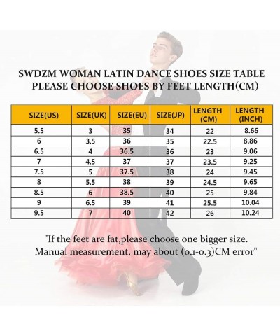 Women's Ballroom Dance Shoes,Closed Toe with Sequin Latin Salsa Tango Ballroom Practice Performance dance shoes Model-DYPU (H...