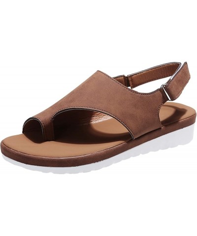 Platform Sneakers Women Close Toed Wedges Women Platform Heels Size 12 Sandals Women White Heeled Sandals Cas Brown 8 $11.79 ...