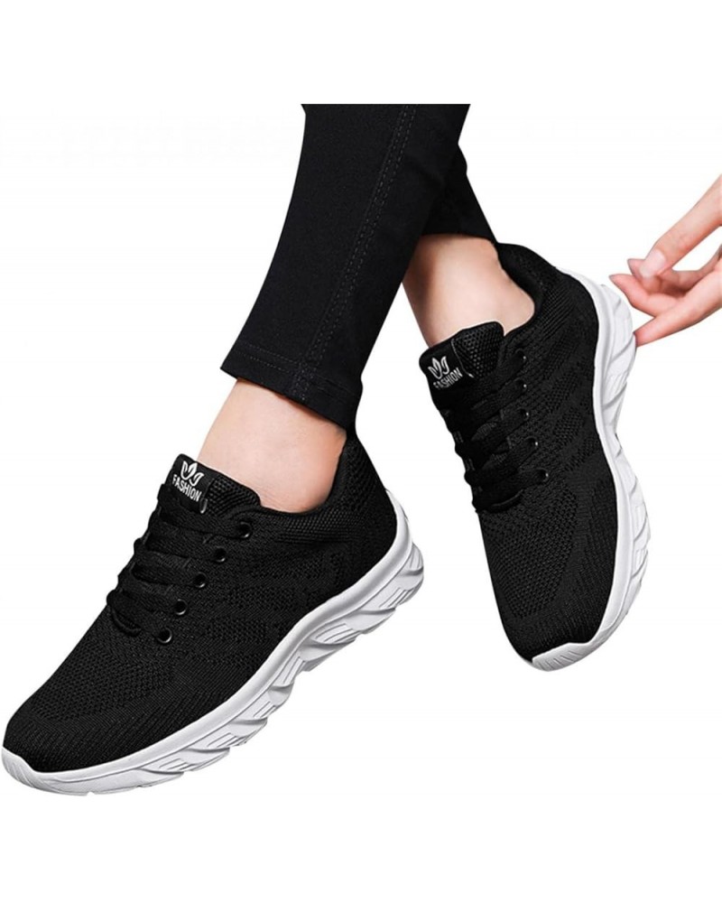 Women's Lace Up Sneakers Walking Shoes Breathable Mesh Hiking Work Nurse Shoes Lightweight Fashion Wedge Platform Sport Shoes...