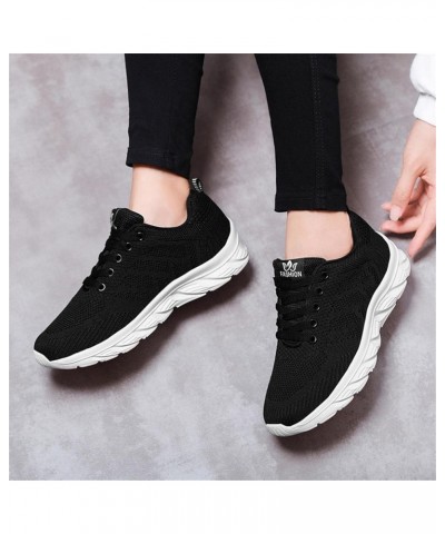 Women's Lace Up Sneakers Walking Shoes Breathable Mesh Hiking Work Nurse Shoes Lightweight Fashion Wedge Platform Sport Shoes...