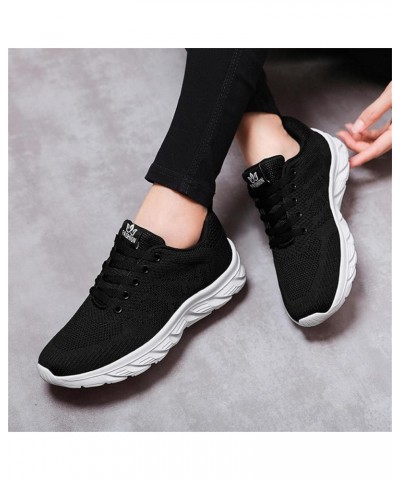 Women's Lace Up Sneakers Walking Shoes Breathable Mesh Hiking Work Nurse Shoes Lightweight Fashion Wedge Platform Sport Shoes...