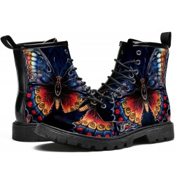 Winter Shoes for Women Girls Colorful Butterfly High Top Lace Up Leather Boots Stylish Print Ankle Booties 6.5 $43.98 Boots