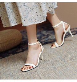 Elegant Women Sandals with Open Toe and Stiletto White2 $21.51 Sandals