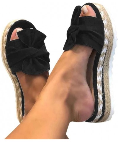 Slippers for Women Wide Width Gibobby 2019 Comfy Platform Sandals Shoes Summer Beach Travel Slipper Flip Flop A01-black $14.0...