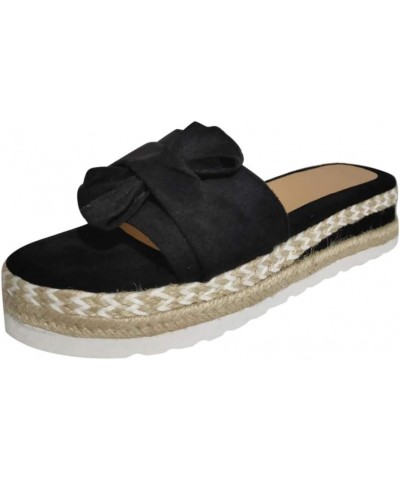 Slippers for Women Wide Width Gibobby 2019 Comfy Platform Sandals Shoes Summer Beach Travel Slipper Flip Flop A01-black $14.0...