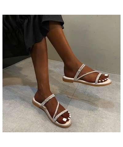 Sandals Women Sandalias Womens Flats Sandals Women Dressy Summer Flat Comfortable Dress Flats For Women Comfortable Dr F-whit...