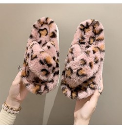 Women's Thick Bottom Slipper Cross Band Slippers Cozy Furry Fuzzy Slippers Open Toe Fluffy Indoor Shoes Outdoor Slip on Warm ...