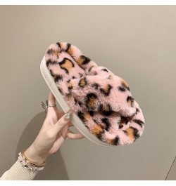 Women's Thick Bottom Slipper Cross Band Slippers Cozy Furry Fuzzy Slippers Open Toe Fluffy Indoor Shoes Outdoor Slip on Warm ...