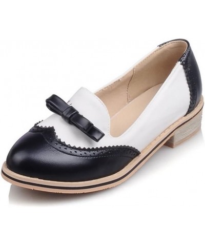 Womens DC241 All Weather Bows Business Pu Low Block Flats Black $36.95 Flats