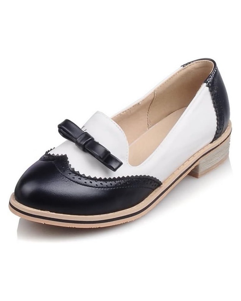 Womens DC241 All Weather Bows Business Pu Low Block Flats Black $36.95 Flats