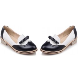 Womens DC241 All Weather Bows Business Pu Low Block Flats Black $36.95 Flats