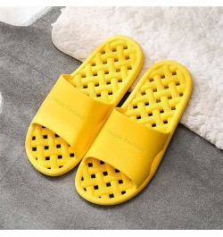 Lady Bathroom Slippers for Women Non-slip Shower Shoes Quick Drying Indoor House Slippers with Drain Holes Yellow $8.19 Slippers