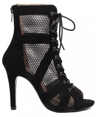 Women Classic Gladiator Summer Booties 2-suede Black $33.63 Sandals