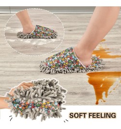 Christmas Tree Rabbit Mop Slippers Shoes Cover for Floor Cleaning Washable Hair Dust Dirty Cleaners Microfiber Mop Socks for ...