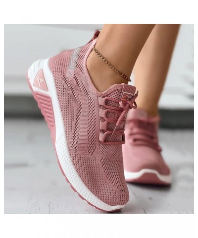 Women Sneakers Slip-On Walking Shoes Girls Running Shoes Shoelaces for Sneakers A-pink $16.39 Athletic Shoes