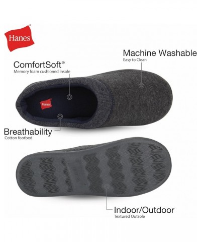 womens Soft Waffle Knit Clog Slippers With Indoor/Outdoor Sole Charcoal/Blue $12.89 Slippers