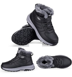 Men's Winter Snow Boots Women's Snow Boots Mens Winter Shoes Slip On Snow Boots Outdoor Warm Ankle Boots Grey $19.27 Outdoor ...