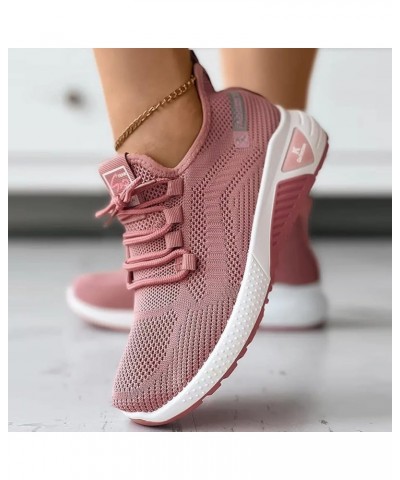 Women Sneakers Slip-On Walking Shoes Girls Running Shoes Shoelaces for Sneakers A-pink $16.39 Athletic Shoes