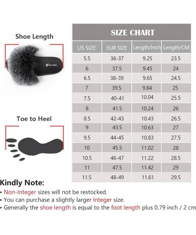 Women's Furry Slides Faux Fur Slides Fuzzy Slippers Fluffy Sandals Outdoor Indoor Curly White $13.77 Slippers