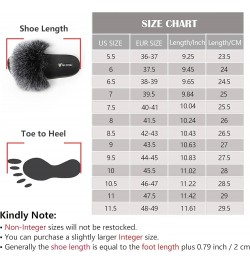 Women's Furry Slides Faux Fur Slides Fuzzy Slippers Fluffy Sandals Outdoor Indoor Curly White $13.77 Slippers