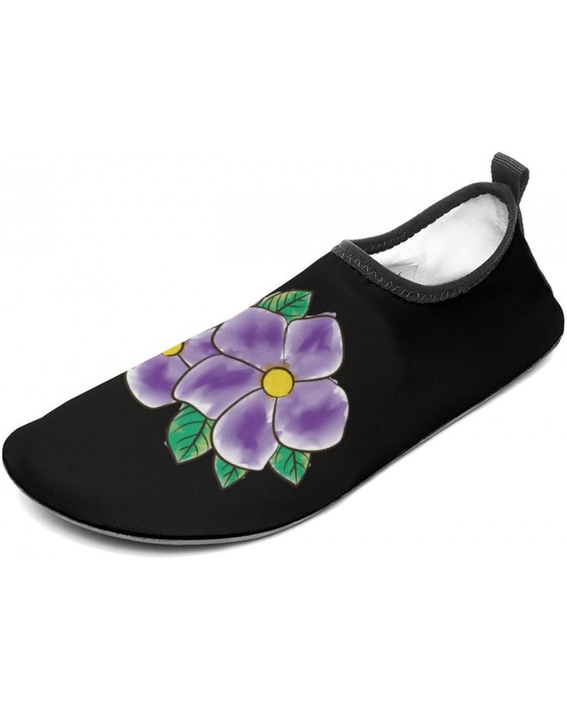 African Violet Flower Water Shoes Quick-Dry Sports Barefoot Shoes Swim Shoes Slip-on for Beach Pool Yoga $20.11 Athletic Shoes