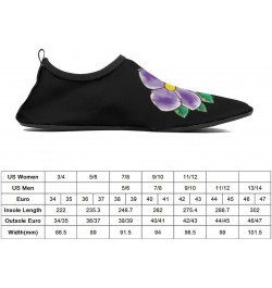 African Violet Flower Water Shoes Quick-Dry Sports Barefoot Shoes Swim Shoes Slip-on for Beach Pool Yoga $20.11 Athletic Shoes