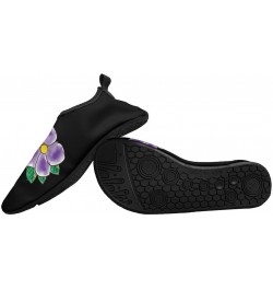 African Violet Flower Water Shoes Quick-Dry Sports Barefoot Shoes Swim Shoes Slip-on for Beach Pool Yoga $20.11 Athletic Shoes