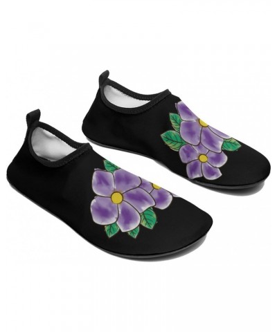 African Violet Flower Water Shoes Quick-Dry Sports Barefoot Shoes Swim Shoes Slip-on for Beach Pool Yoga $20.11 Athletic Shoes